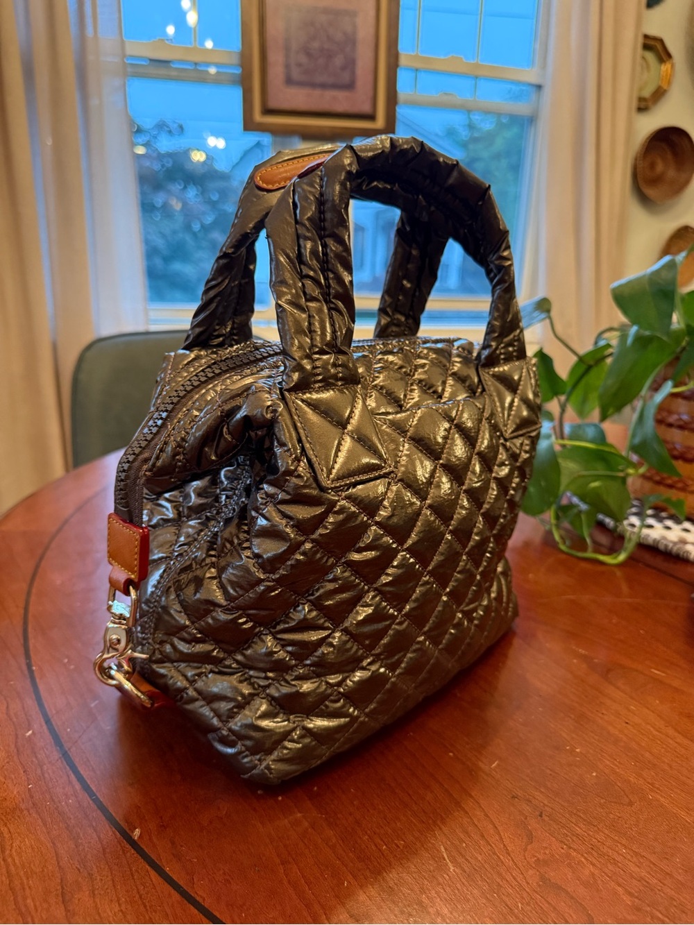 Mz Wallace Sutton Moon Dust Metallic Lacquer Quilted Bag - Picture 6 of 11